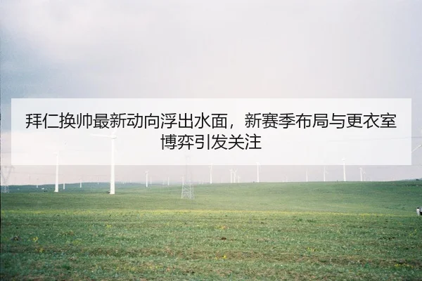 拜仁换帅最新动向浮出水面，新赛季布局与更衣室博弈引发关注